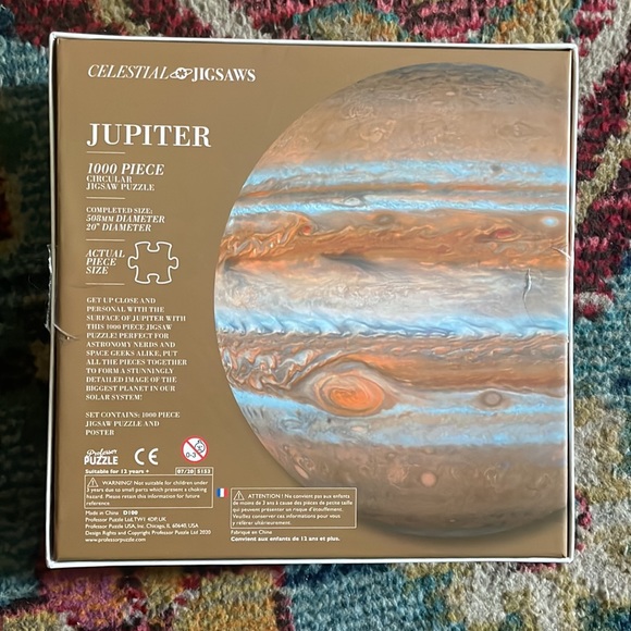 🆕 Celestial Jigsaw Jupiter 1000 Piece Circular Jigsaw Puzzle - Picture 2 of 3